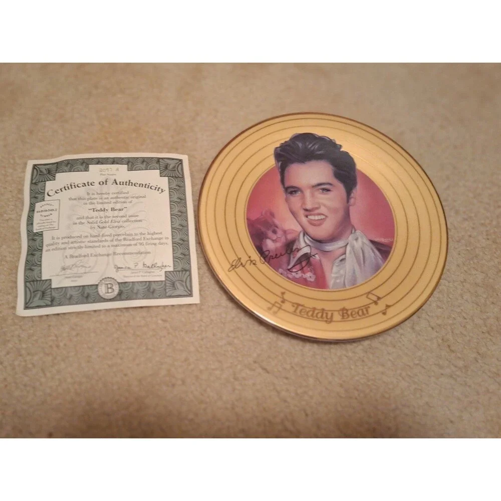 Elvis Presley Solid Gold Plate TEDDY BEAR #2 Second Issue Nate Giorgio